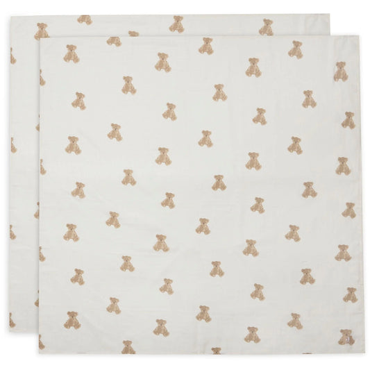 Jollein - Komplet 2 povijalnih pleničk - Teddy Bear