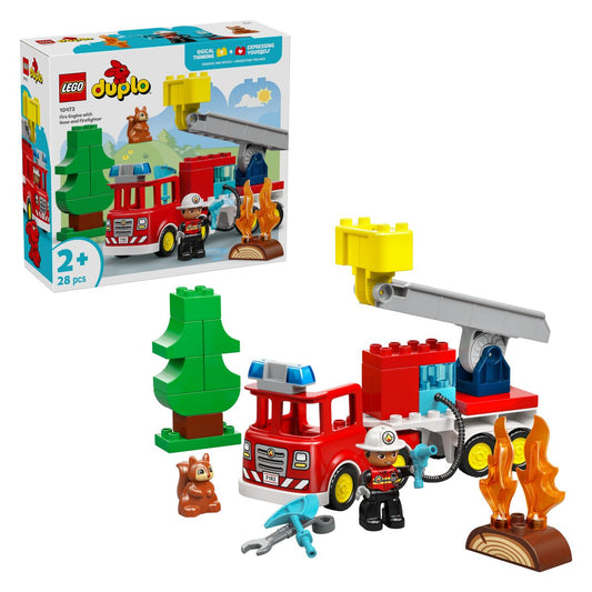 Lego Duplo - Gasilsko vozilo s cevjo in gasilcem