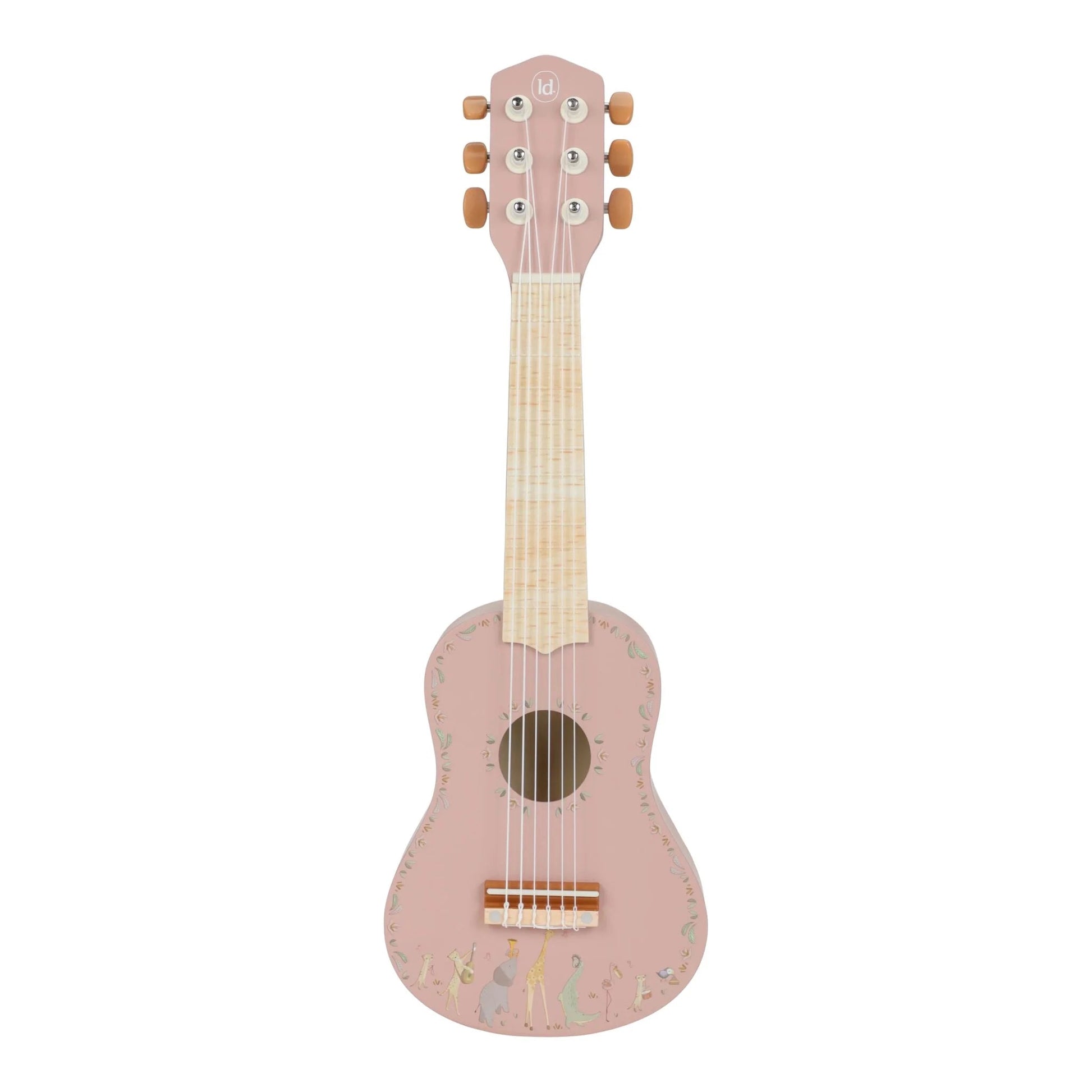 Little Dutch - Lesena kitara Safari Friends - Pink