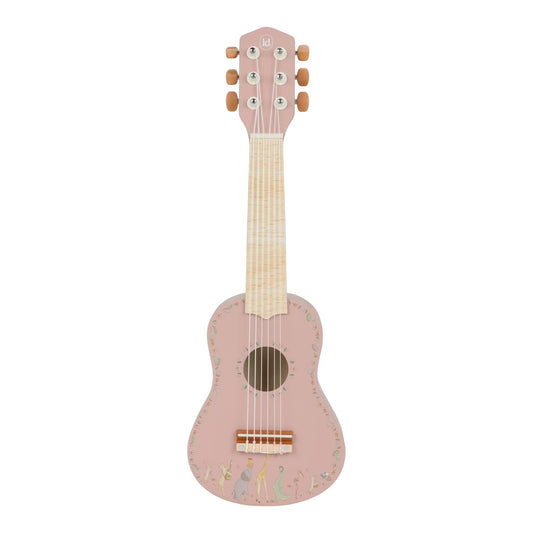 Little Dutch - Lesena kitara Safari Friends - Pink