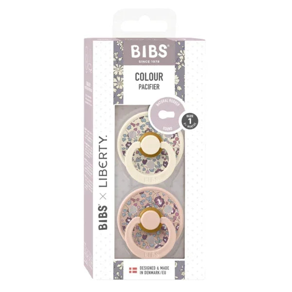 BIBS x Liberty - Okrogla duda Colour, lateks - Eloise Blush Mix