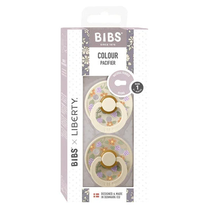 BIBS x Liberty - Okrogla duda Colour, lateks - Strawberries and Cream