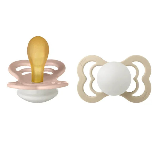 BIBS - Simetrična duda Supreme nočna, lateks - Blush/Vanilla Glow