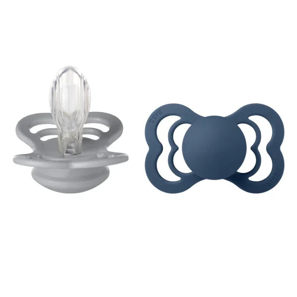 BIBS - Simetrična duda Supreme, silikon - Cloud/Steel Blue - 160348 Luxbaby