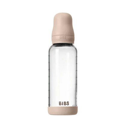 BIBS - Otroška steklena steklenička 240 ml, lateks - Blush (srednji pretok) - 5020244 Luxbaby