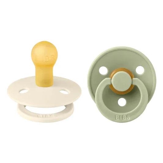 BIBS - Okrogla duda Colour, lateks - Sage/Ivory
