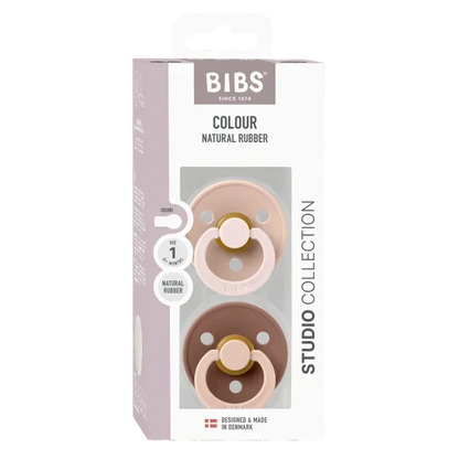 BIBS Studio - Okrogla duda Colour Fusion, lateks - Blush/Woodchuck - 11028102 Luxbaby