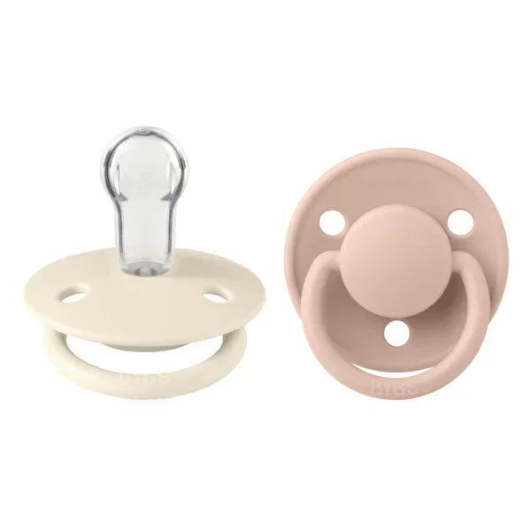 BIBS - Okrogla duda De Lux, silikon - Blush/Ivory (0-36m)