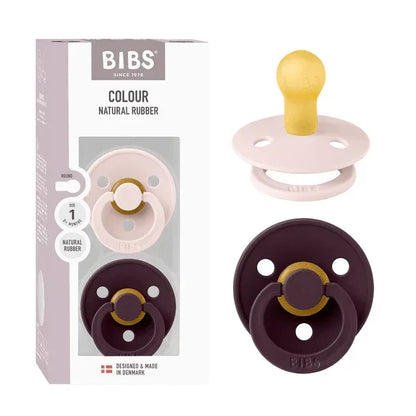 BIBS - Okrogla duda Colour, lateks - Petal/Plum