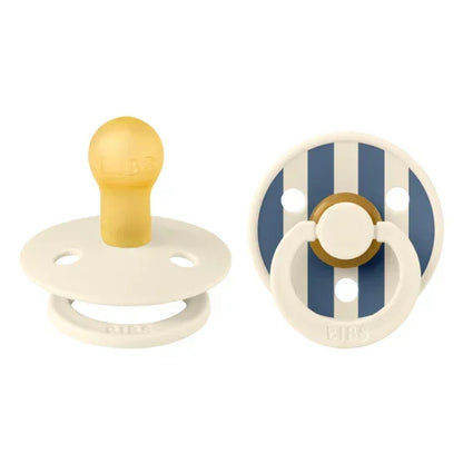 BIBS Studio - Okrogla duda Colour, lateks - Pin Ivory/Steel Blue