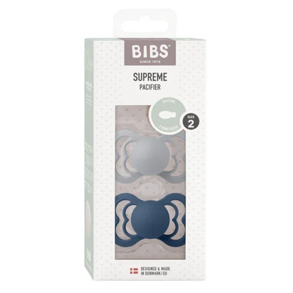 BIBS - Simetrična duda Supreme, silikon - Cloud/Steel Blue - 160348 Luxbaby
