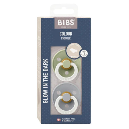 BIBS - Anatomska duda Colour nočna, lateks - Sage/Cloud Glow