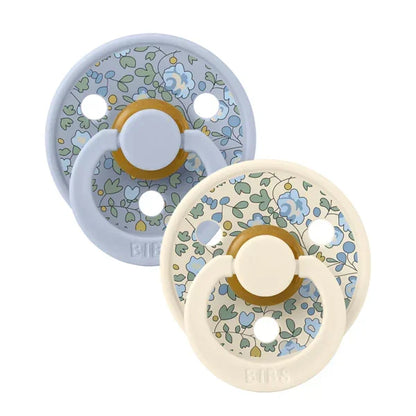 BIBS x Liberty - Okrogla duda Colour, lateks - Eloise Dusty Blue Mix