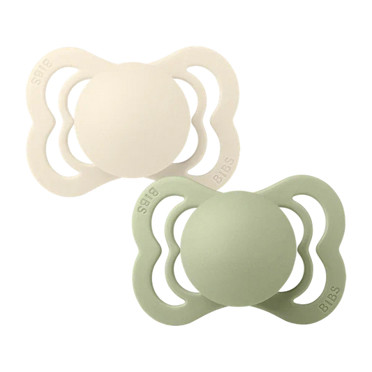 BIBS - Simetrična duda Supreme, silikon - Ivory/Sage - 160346 Luxbaby