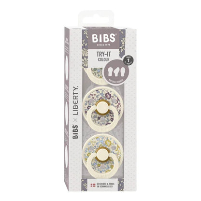 BIBS x Liberty – Začetni paket 3 otroških dud Colour, lateks – Eloise (različni cuclji) - 81344 Luxbaby