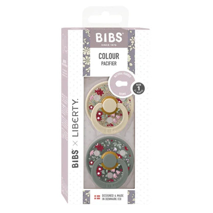 BIBS x Liberty - Okrogla duda Colour, lateks - Chamomile Lawn Vanilla/Pine - 11012104 Luxbaby