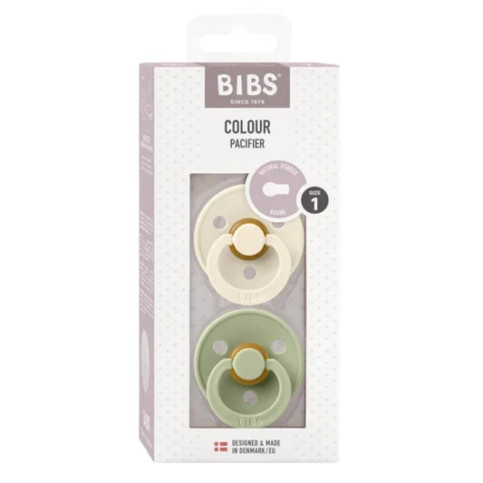 BIBS - Okrogla duda Colour, lateks - Sage/Ivory
