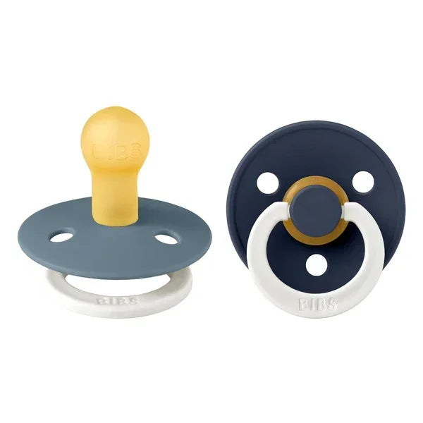 BIBS - Okrogla duda Colour nočna, lateks - Petrol/Deep Space Glow