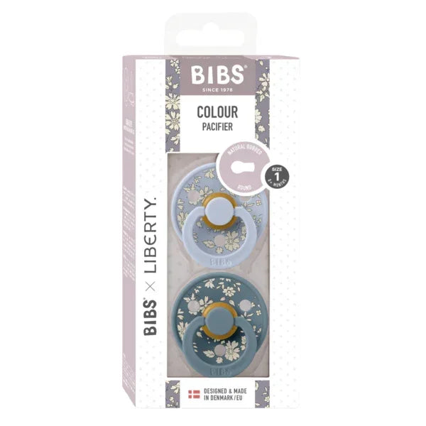 BIBS x Liberty - Okrogla duda Colour, lateks - Capel Dusty Blue Mix