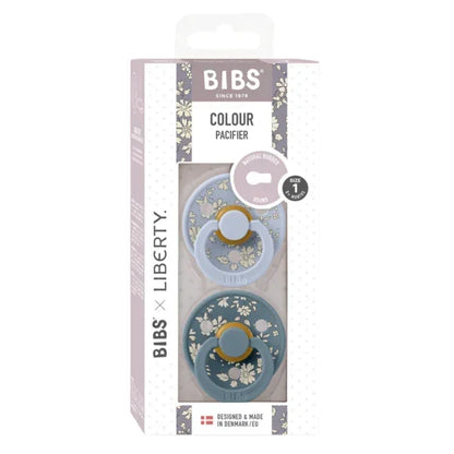 BIBS x Liberty - Okrogla duda Colour, lateks - Capel Dusty Blue Mix