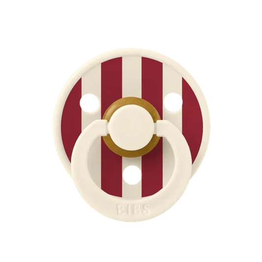 BIBS Studio - Okrogla duda Colour, lateks - Ivory/Ruby - 10022263C Luxbaby