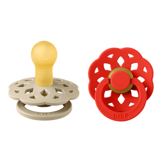 BIBS - Okrogla duda Boheme, lateks - Vanilla/Candy Apple - 230147 Luxbaby