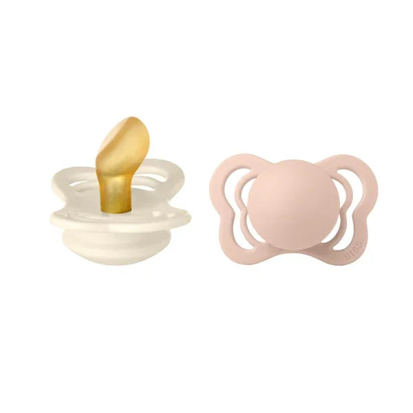 BIBS - Anatomska duda Couture, lateks - Ivory/Blush