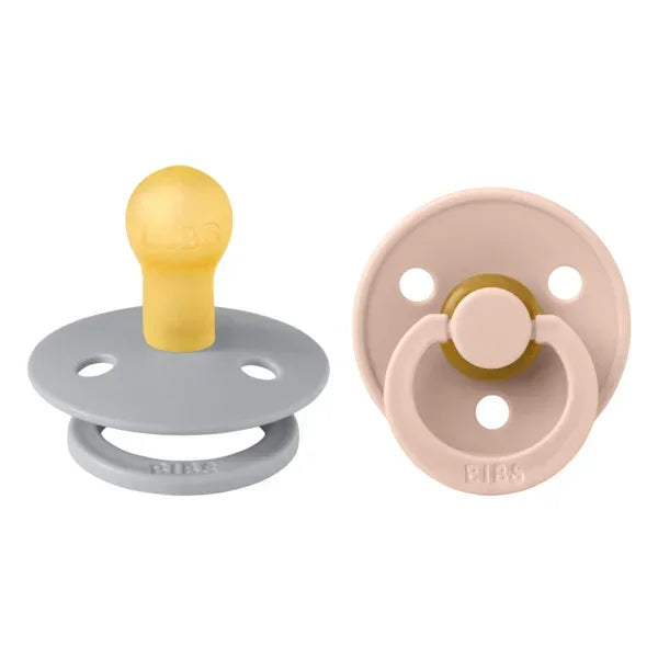 BIBS - Okrogla duda Colour, lateks - Blush/Cloud