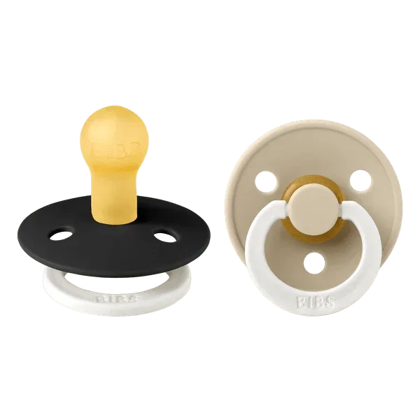 BIBS - Okrogla duda Colour nočna, lateks - Black/Vanilla Glow