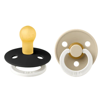 BIBS - Okrogla duda Colour nočna, lateks - Black/Vanilla Glow