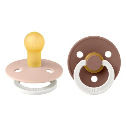 BIBS - Okrogla duda Colour nočna, lateks - Blush/Woodchuck Night Glow - 110454 Luxbaby