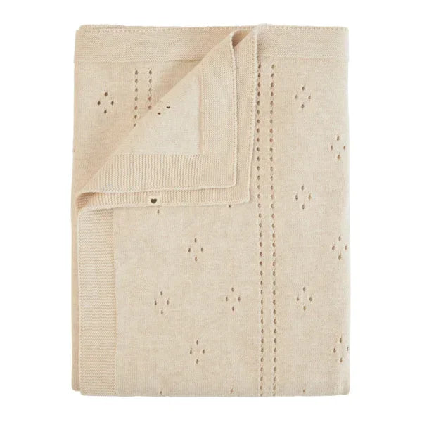 BIBS - Pletena odejica - Pointelle Ivory