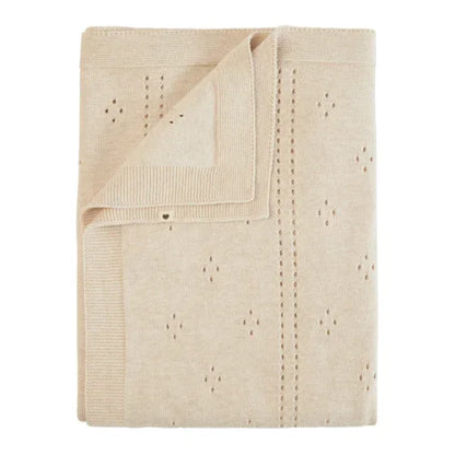 BIBS - Pletena odejica - Pointelle Ivory