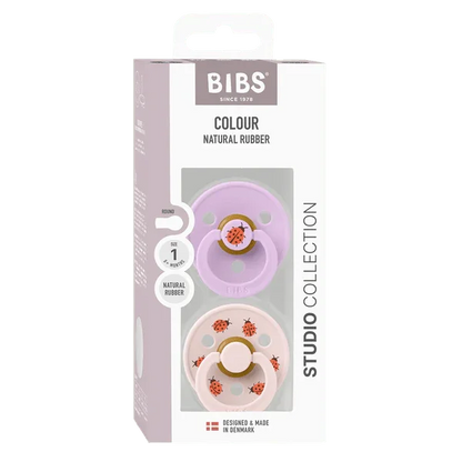 BIBS Studio - Okrogla duda Colour, lateks - Ladybug Violet Sky - 11025103 Luxbaby