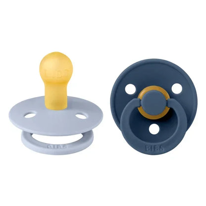 BIBS - Okrogla duda Colour, lateks - Dusty Blue/Steel Blue