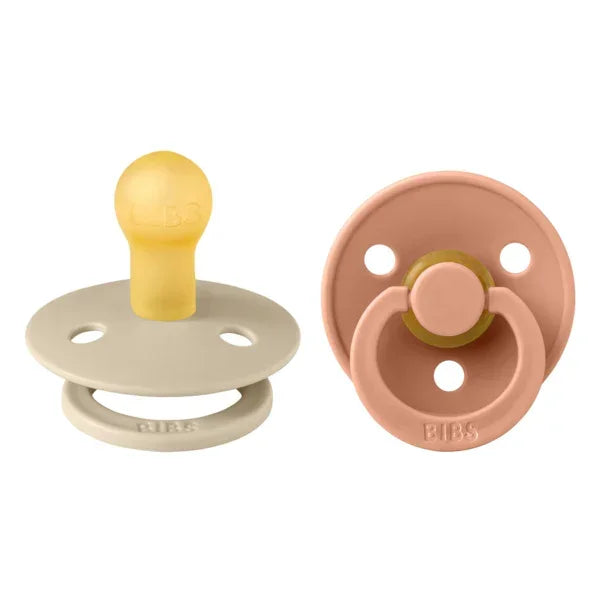 BIBS - Okrogla duda Colour, lateks - Peach/Vanilla