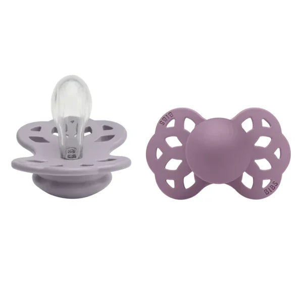 BIBS - Simetrična duda Infinity, silikon - Fossil Grey/Mauve