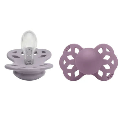 BIBS - Simetrična duda Infinity, silikon - Fossil Grey/Mauve