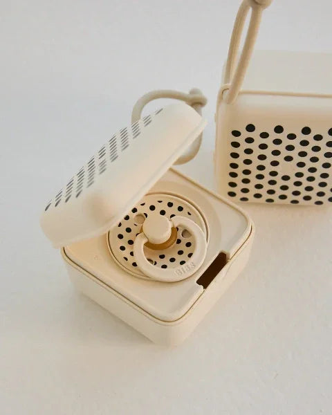 BIBS Studio - Okrogla duda Colour, lateks - Polka Ivory/Black