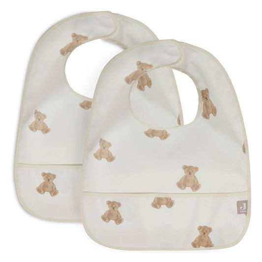 Jollein - Komplet dveh nepremočljivih slinčkov - Teddy Bear