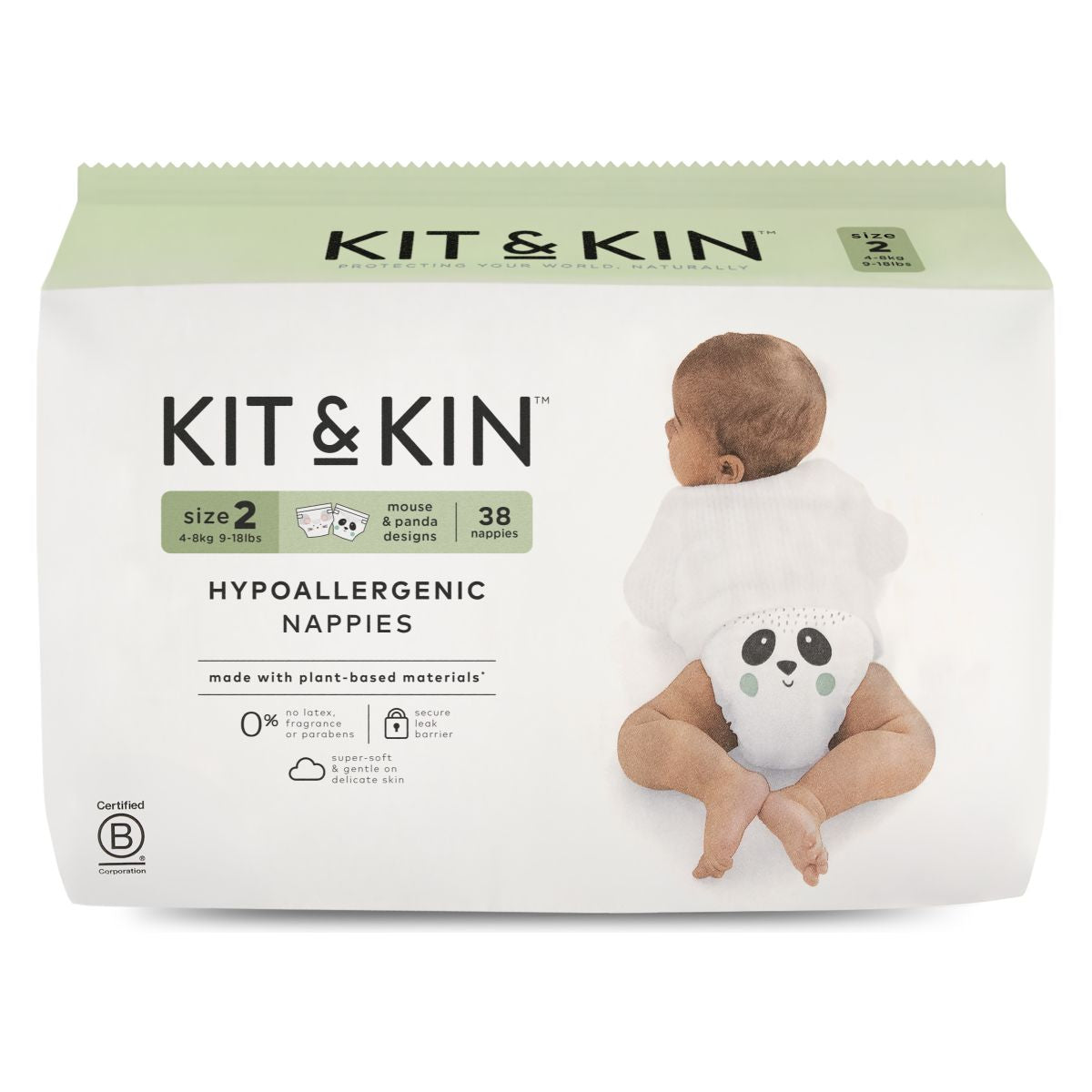 Kit&Kin - Organske pelene Veličina 2 (4-8 kg) 38 komada